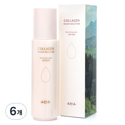 에네스티 수안수 콜라겐 비건 솔루션 온천수 로션, 185ml, 6개