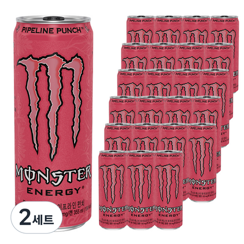 몬스터 에너지 드링크 파이프라인 펀치, 355ml, 48개