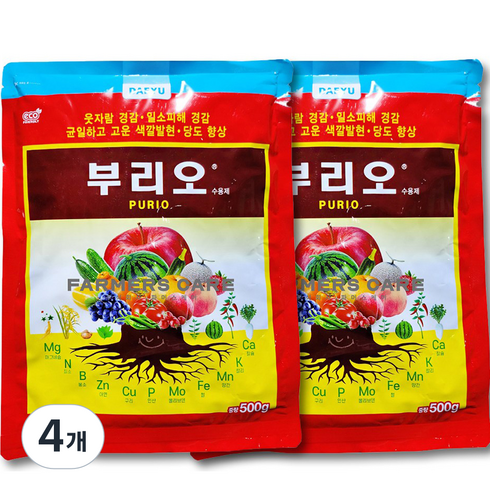 대유 부리오 복합비료, 4개, 500g