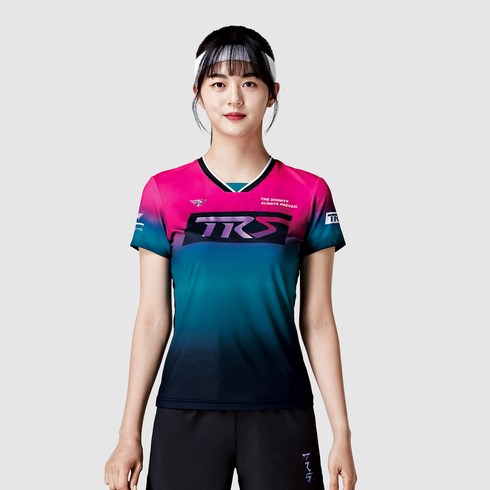 티알에스 여성용 스포츠 기능성 반팔 라운드 티셔츠 FST-814