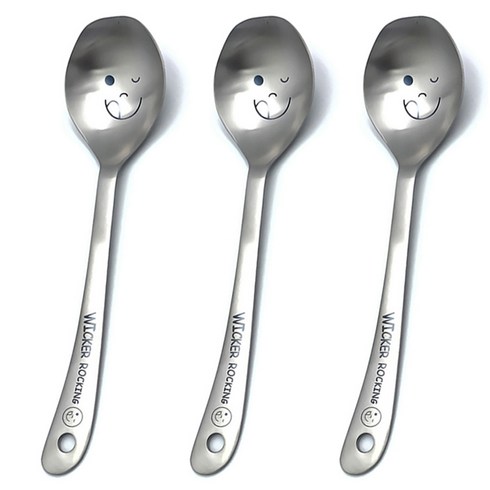 윙커 스텐 각진 요리스푼 소, 3개