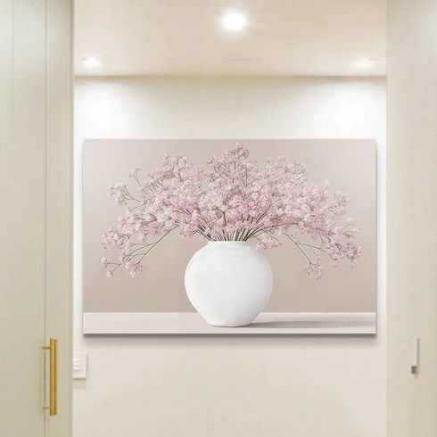 사랑을 담은 안개꽃 그림 액자 01 애화 사랑빛, 캔버스액자