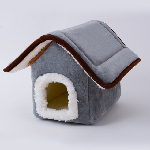 요런개 홈스윗홈 소동물 둥지 22 x 15 x 19 cm, 그레이, 1개