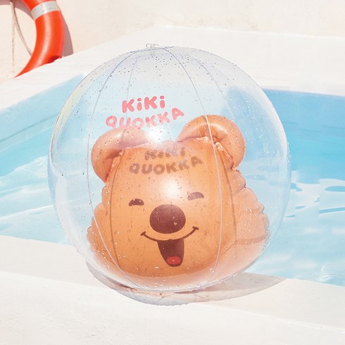 키키쿼카 해피니스 비치볼, 35cm, 키키 브라운, 1개