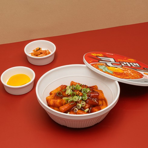메종 도자기 큰라면 컵라면 면기 + 뚜껑 + 찬기 2p 세트, 혼합색상, 1세트