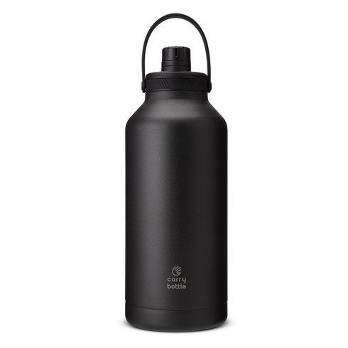 캐리보틀 폴라 보온병 텀블러, 블랙, 1.9L, 1개