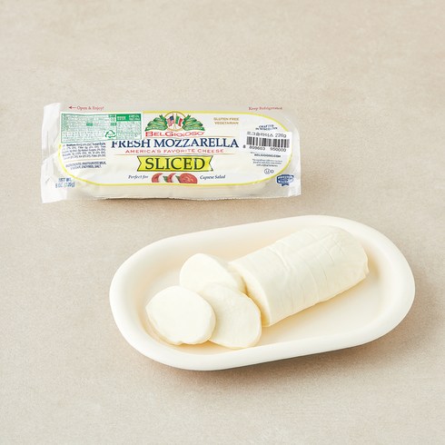 벨지오이오조 모짜렐라 로그슬라이스, 226g, 1개, 1개입