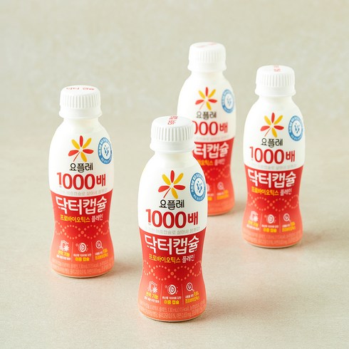 닥터캡슐 요플레 1000배 프로바이오틱스 플레인, 130ml, 1개입, 4개