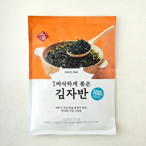 CJ명가 바삭하게 볶은 김자반, 1개, 500g