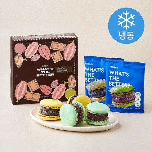 널담 뚱카롱 초코홀릭 오레오크림치즈 50g x 2개입 + 다크초콜릿 50g x 2개입 세트 (냉동), 1세트