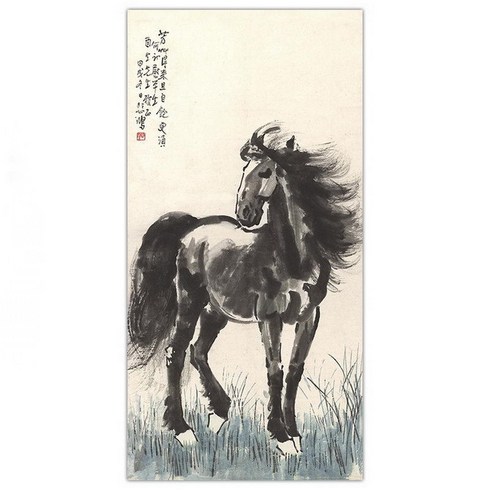 인테리어용품 그림 동양화 말 01 K13715