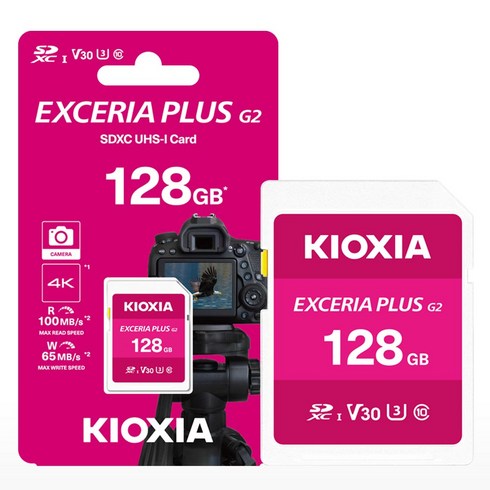 키오시아 EXCERIA PLUS G2 SD카드, 1개, 128GB