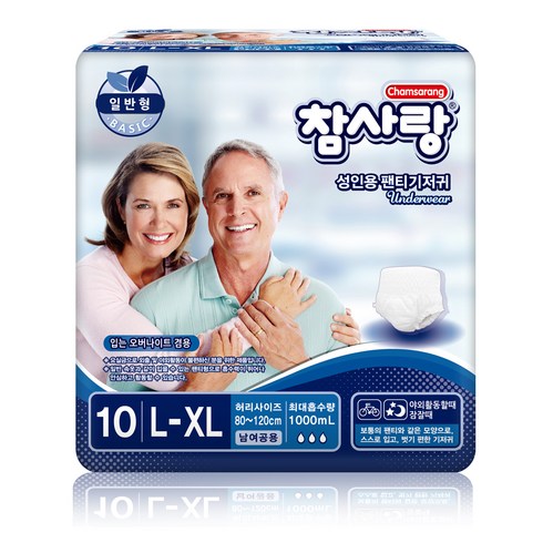 참사랑 일반형 생리대 성인 팬티기저귀, 단품, 10개입, 1개