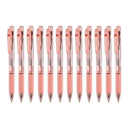 모나미 플립3 멀티펜 0.5mm, 파파야, 12개