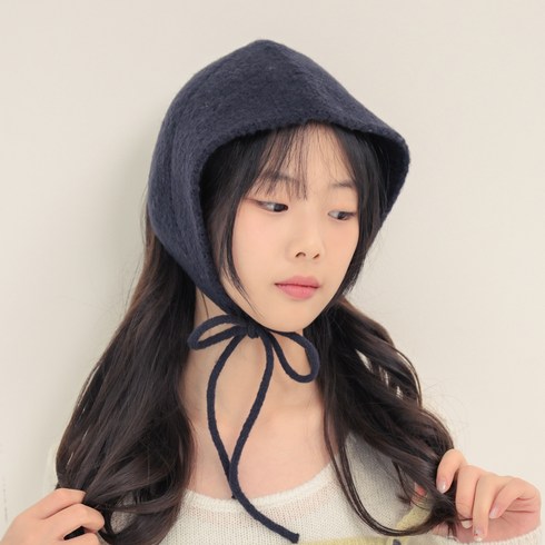 코코드림 울 혼방 니트 보넷 쁘띠 헤어 두건