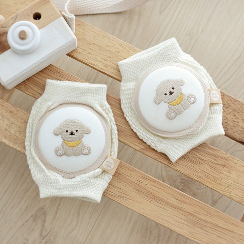 베이비앤아이 유아용 소프트 자수 무릎보호대, 아기뭉이, 1개