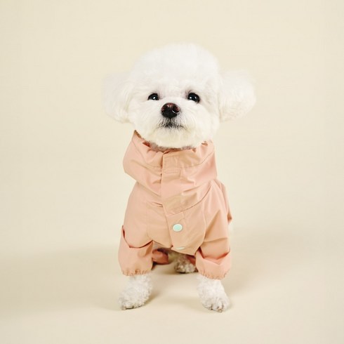 울리 강아지 올인원 레인코트, 피치, 1개