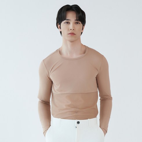 테크스킨 남성용 UV차단 하프메쉬 쿨 이너웨어