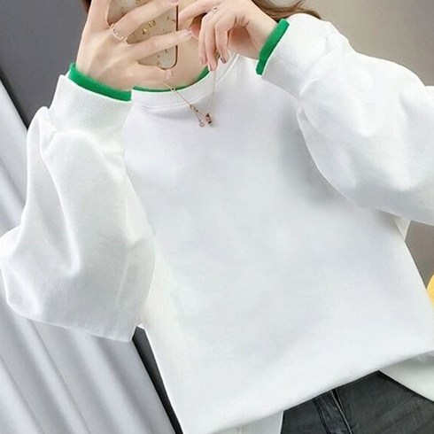 잔디잔디 페이크 레이어드 임산부 긴소매 맨투맨