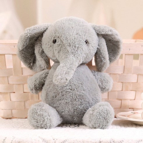 아이끌레 보들 동물 캐릭터 봉제인형, 30cm, 코끼리, 1개