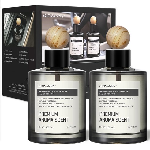 GIOVANNY 프리미엄 차량용 방향제 150ml 2p, 헤이즐넛, 1세트