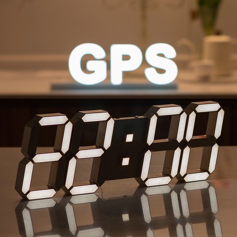 플라이토 위성 GPS 인테리어 LED 벽시계 38cm, 멜로우크림