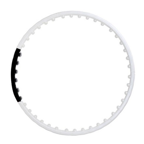 나리아오피스 웨이스트 뷰티라인 훌라후프, 1kg, 화이트 + 블랙, 1개