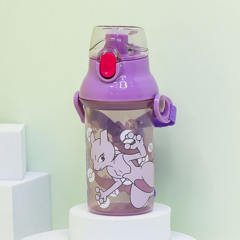 릴팡 포켓몬스터 앵커 원터치 어깨끈 미니물통, 뮤츠, 360ml, 1개