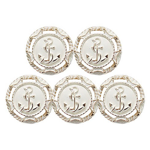 아플리닻 단추 23mm, 골드화이트, 5개