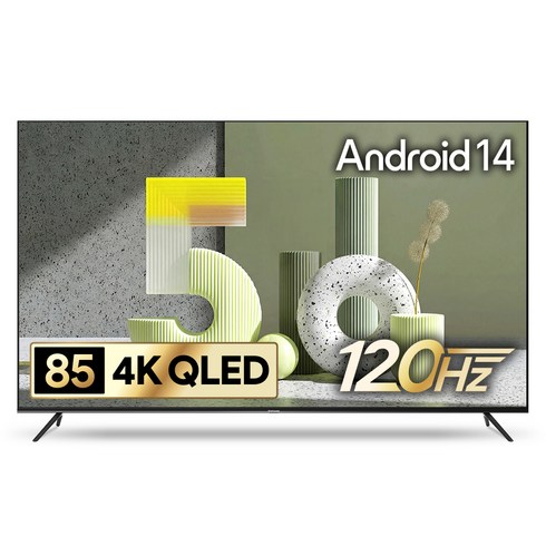 더함 CHIQ 4K UHD QLED DLG 120Hz 돌비 AI 스마트 구글5.0 TV, 215cm(85인치), UA851QLED Google 5.0 120Hz 2025, 스탠드형, 방문설치