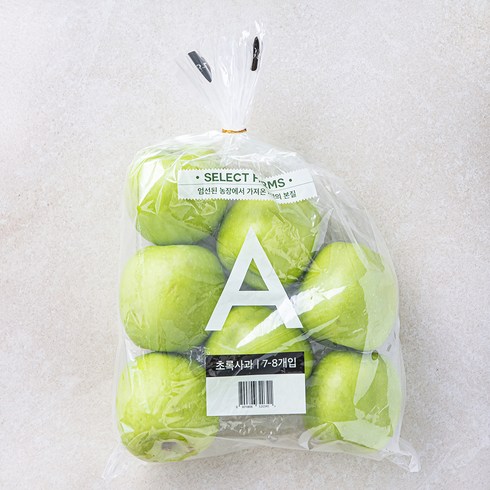 셀렉트팜 GAP 인증 A 초록사과 중과, 1.5kg(중과/7~8입), 1개