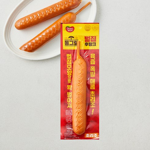 동원 통그릴 벌집후랑크 초리조, 70g, 1개