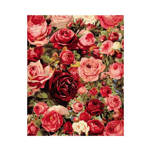 플레이어바웃 DIY 명화 그리기 세트 40 x 50 cm, 빈티지 로즈, 1개