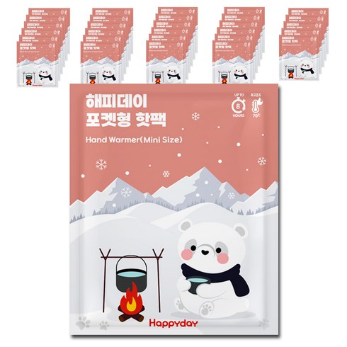 해피데이 포켓용 미니핫팩 45g, 30개