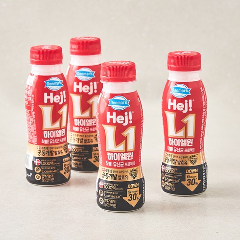 덴마크하이 엘원 요구르트, 1개, 4개입, 130ml