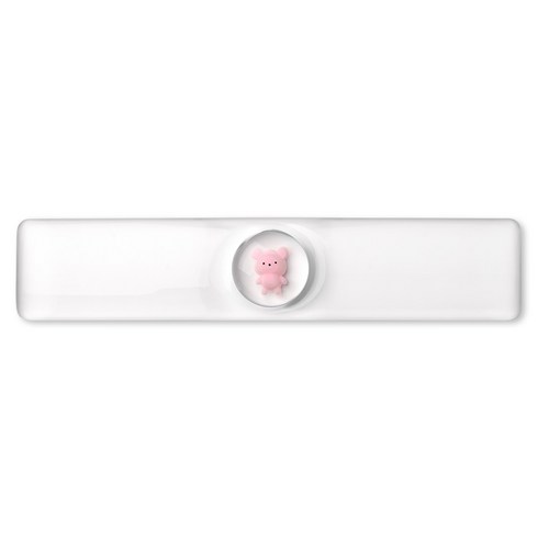 쿠슝 꾹꾹이 키보드 손목 받침대 L WRCSCP-02, 핑크 곰, 1개