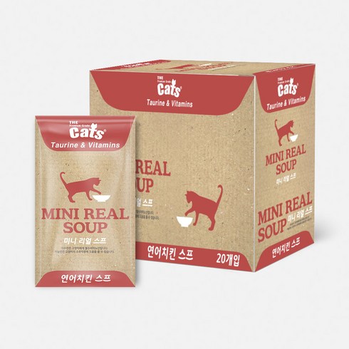 더캣츠 고양이 미니리얼스프 간식 파우치, 연어치킨, 40g, 20개