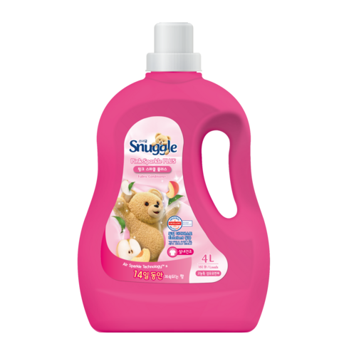 스너글 고농축 섬유유연제 핑크스파클 플러스 본품, 4L, 1개