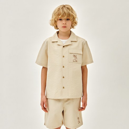 마리떼프랑소와저버 아동용 SEERSUCKER HALF SHIRT