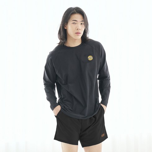 데이닉 남성용 에센셜 오버핏 긴팔 래쉬가드 상하의 세트