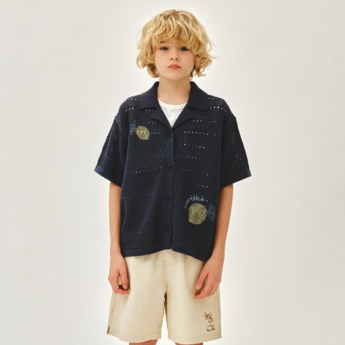 마리떼프랑소와저버 아동용 HALF SLEEVED KNIT CARDIGAN