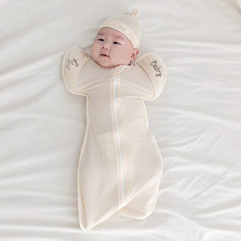 리뗀클로르 신생아용 수피마 나비잠 스와들 보낭형 S