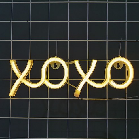 나비다 감성 XOXO 네온사인, 옐로우