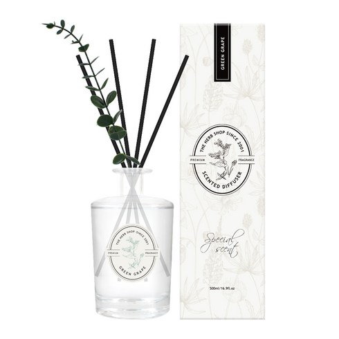더허브샵 센티드 디퓨저, 청포도, 500ml, 1개