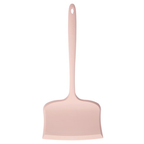 이지실리 넓은헤드 실리콘 와이드 뒤집개 터너 13.5cm, 핑크, 1개