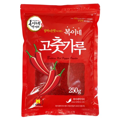 복이네먹거리 중국산 고춧가루 보통맛 찜용 일반, 250g, 1개