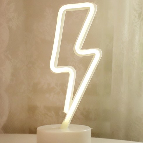 스투피드 비에이비오 LED 네온 전구 USB 파티 장식 조명등, 번개