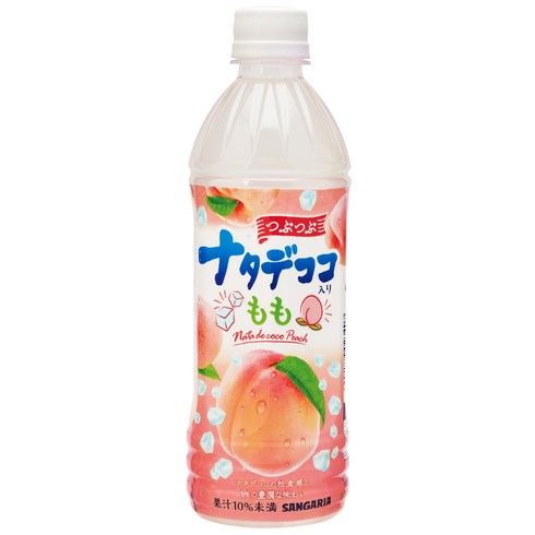 산가리아 쯔부쯔부 나타데코코 음료 복숭아맛, 24개, 500ml