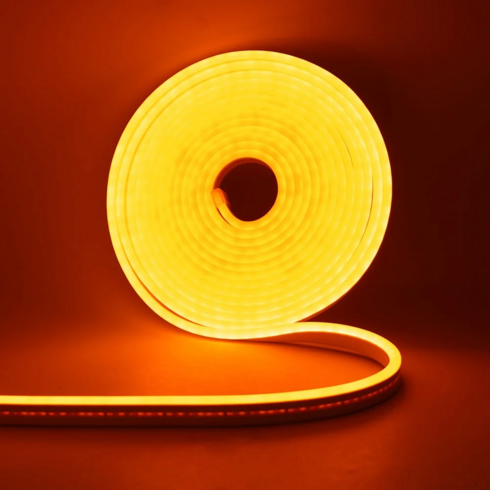 지아이비 DC12V LED 네온플렉스 줄조명 8mm x 16mm x 5m, 오렌지