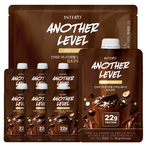 인테로 어나더레벨 단백질 쉐이크 딥초코맛, 45g, 7개